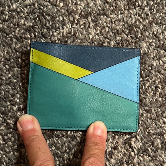 NWT Brand new, never used ili New York Serenity Multicolor Leather Card Holder - Picture 1 of 4